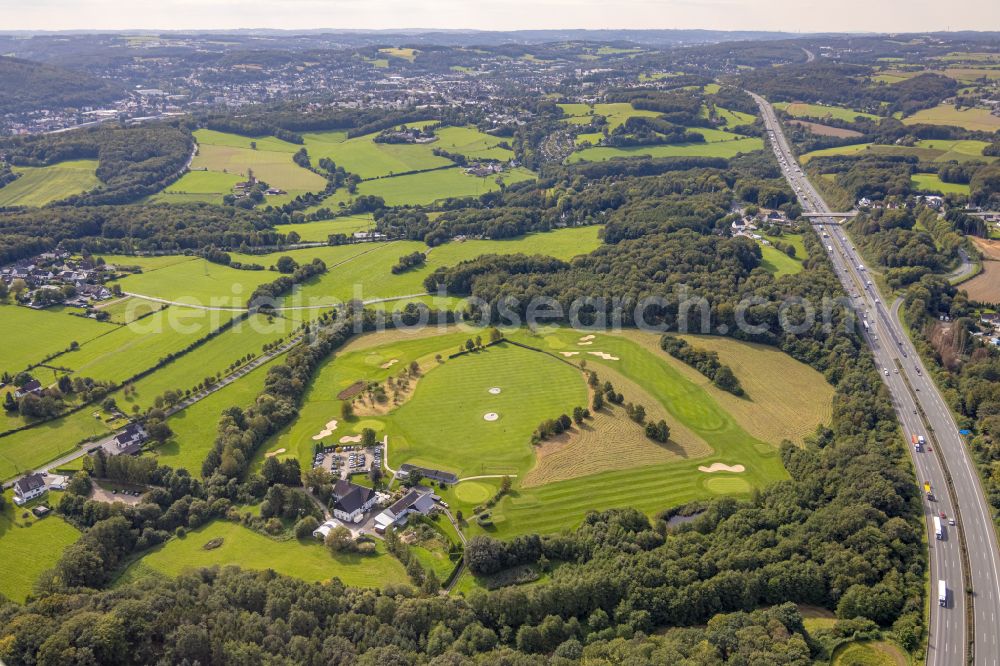 Aerial image Heck - Grounds of the Golf course at Gut Berge on street Berkenberg in Heck in the state North Rhine-Westphalia, Germany