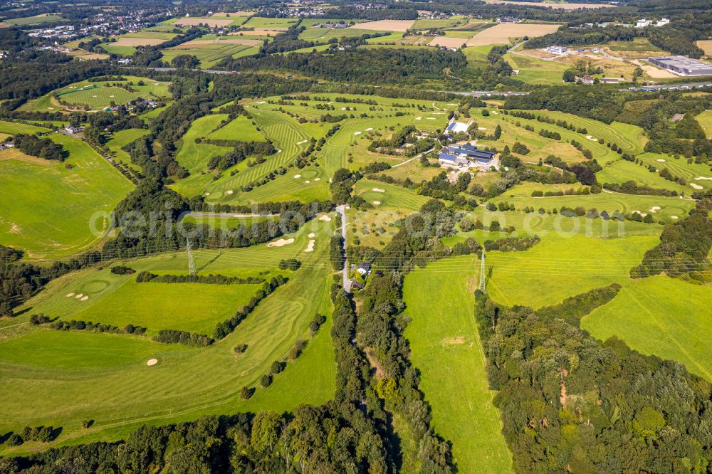 Heck from above - Grounds of the Golf course at Gut Berge on street Berkenberg in Heck in the state North Rhine-Westphalia, Germany