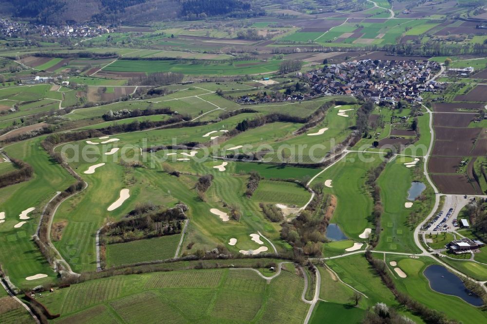 Herbolzheim from the bird's eye view: Grounds of the Golf course at Golfpark Breisgau in Herbolzheim in the state Baden-Wuerttemberg