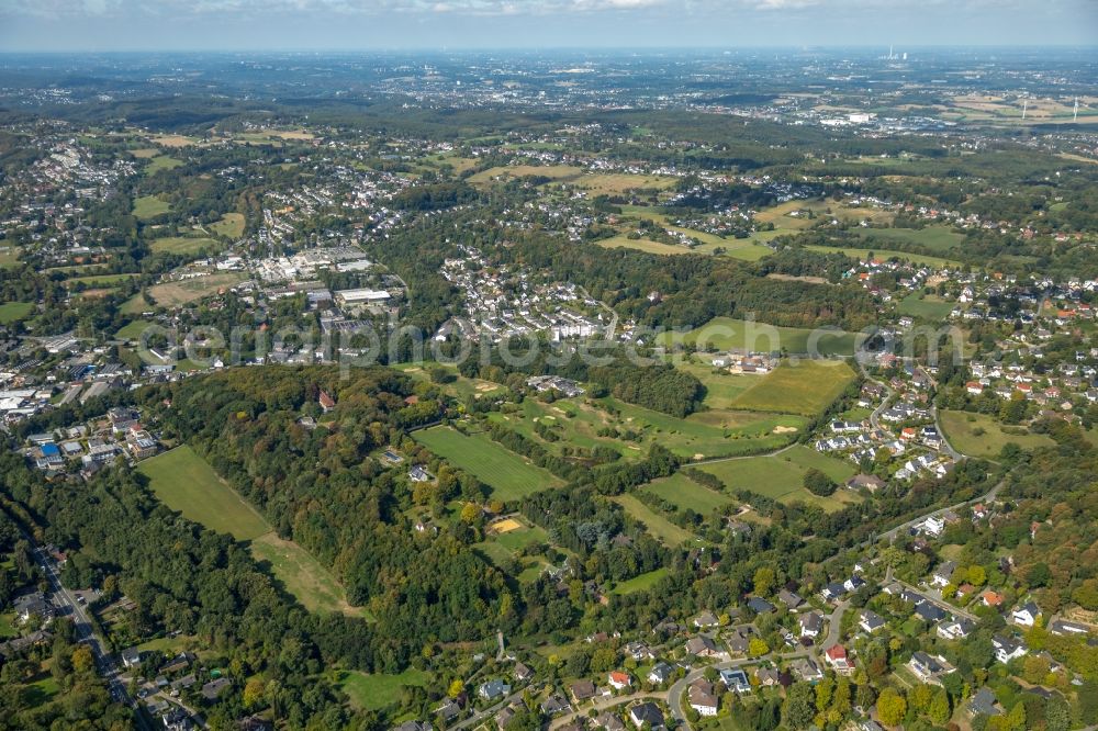 Herdecke from above - Grounds of the Golf course at Herdecke on Ackerweg in Herdecke in the state North Rhine-Westphalia, Germany