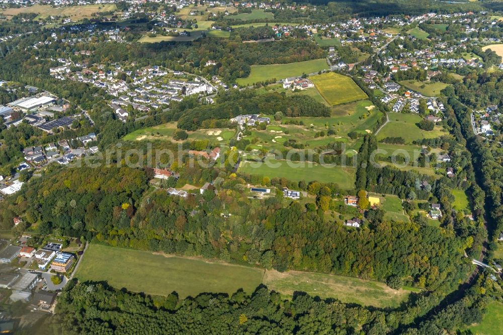 Aerial image Herdecke - Grounds of the Golf course at Herdecke on Ackerweg in Herdecke in the state North Rhine-Westphalia, Germany