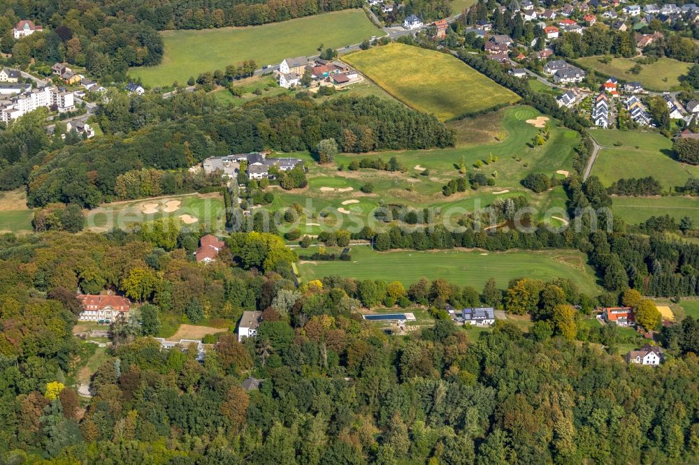 Aerial photograph Herdecke - Grounds of the Golf course at Herdecke on Ackerweg in Herdecke in the state North Rhine-Westphalia, Germany