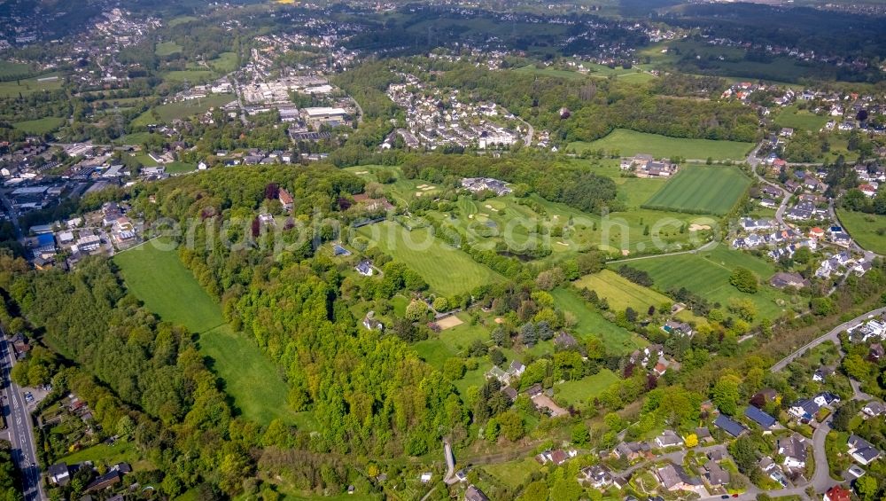 Herdecke from above - Grounds of the Golf course at Herdecke on Ackerweg in Herdecke in the state North Rhine-Westphalia, Germany