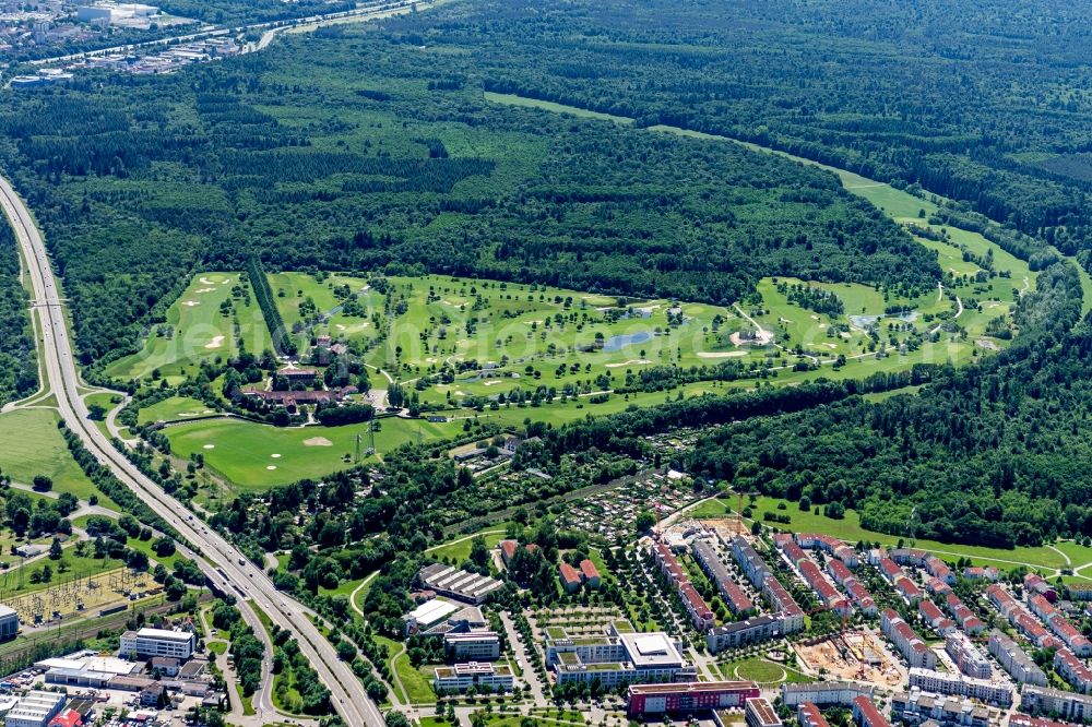 Aerial image Karlsruhe - Grounds of the Golf course at Karlsruhe in the state Baden-Wuerttemberg, Germany