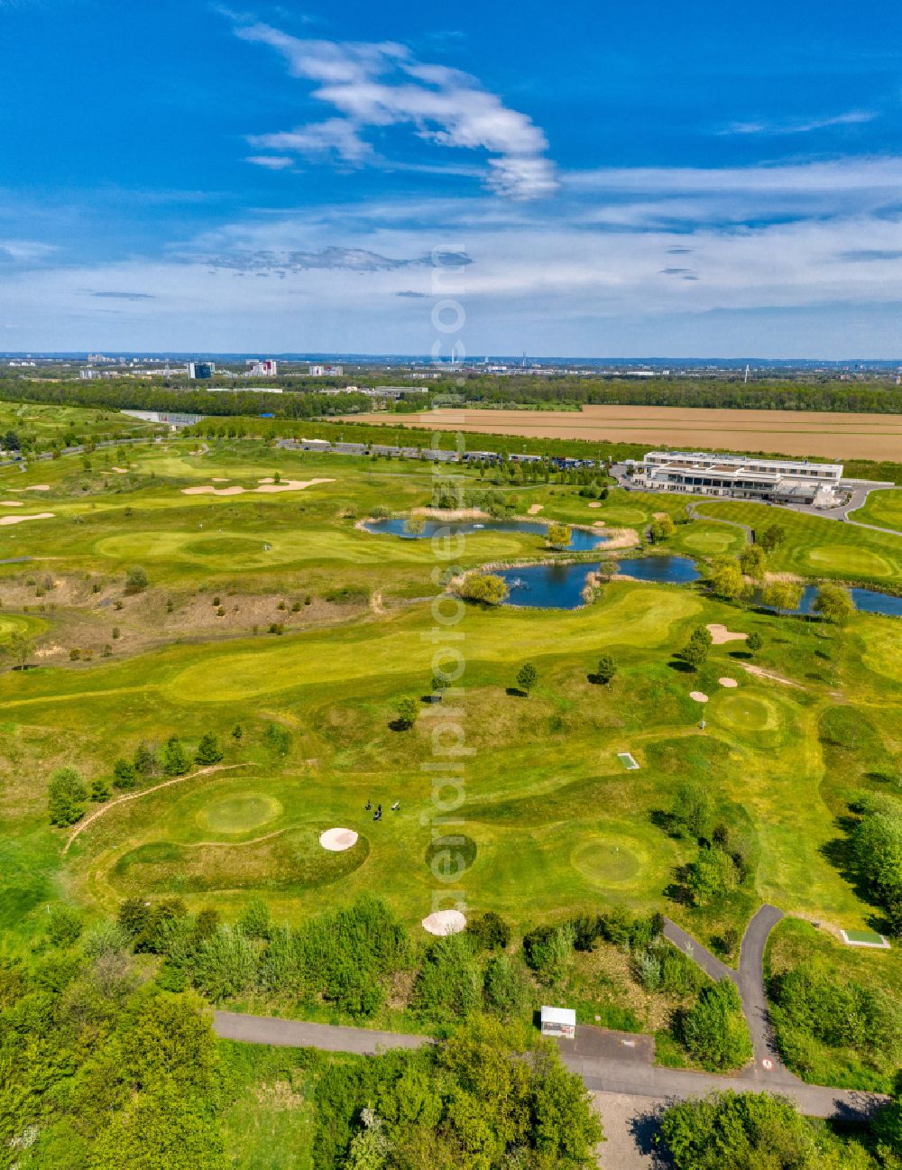 Köln from above - Grounds of the Golf course at Koelner Golfclub on street Freimersdorfer Weg on street Freimersdorfer Weg in the district Widdersdorf in Cologne in the state North Rhine-Westphalia, Germany