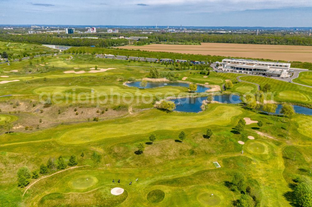 Köln from the bird's eye view: Grounds of the Golf course at Koelner Golfclub on street Freimersdorfer Weg on street Freimersdorfer Weg in the district Widdersdorf in Cologne in the state North Rhine-Westphalia, Germany