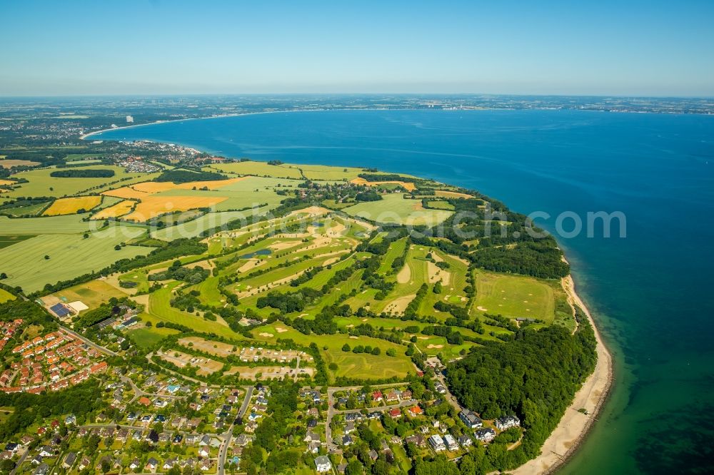 Lübeck from above - Grounds of the Golf course at Luebeck-Travemuender Golf-Klub in Luebeck in the state Schleswig-Holstein