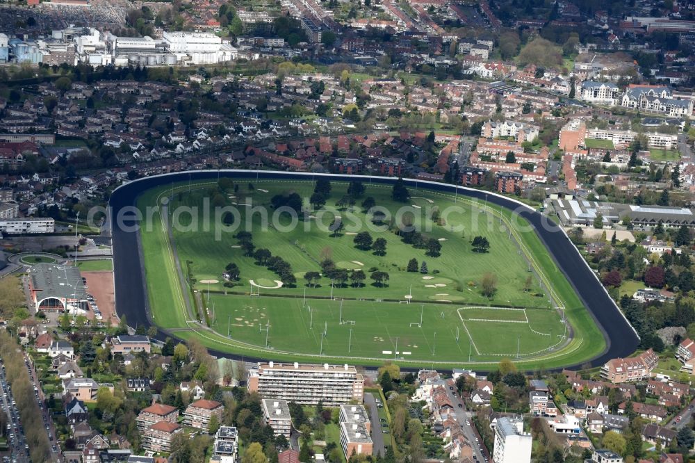 Lille from above - Grounds of the Golf course at Golf Des Flandres on Bd Clemenceau in Lille in Nord-Pas-de-Calais Picardy, France