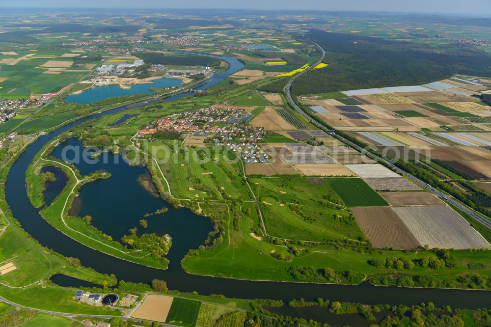 Aerial image Mainsondheim - Grounds of the Golf course at in Mainsondheim in the state Bavaria, Germany