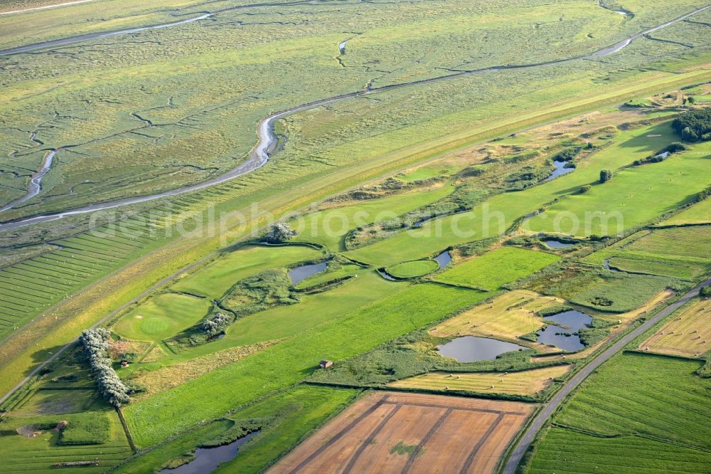 Sankt Peter-Ording from above - Grounds of the Golf course at Nordsee-Golfclub St. Peter-Ording e.V. in the district Sankt Peter-Ording in Sankt Peter-Ording in the state Schleswig-Holstein