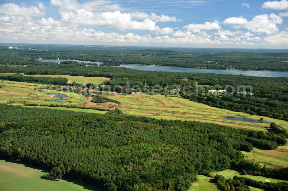 Aerial photograph Bad Saarow - Grounds of the Golf course Stan Eby Golfplatz destrict Silberberg in Bad Saarow in the state Brandenburg