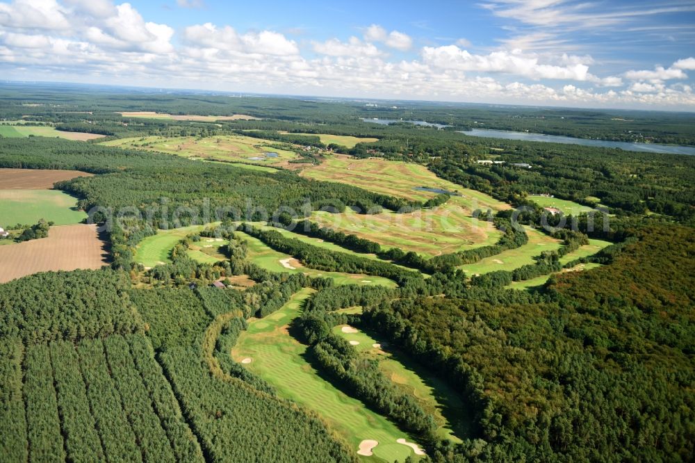 Aerial photograph Bad Saarow - Grounds of the Golf course Stan Eby Golfplatz destrict Silberberg in Bad Saarow in the state Brandenburg