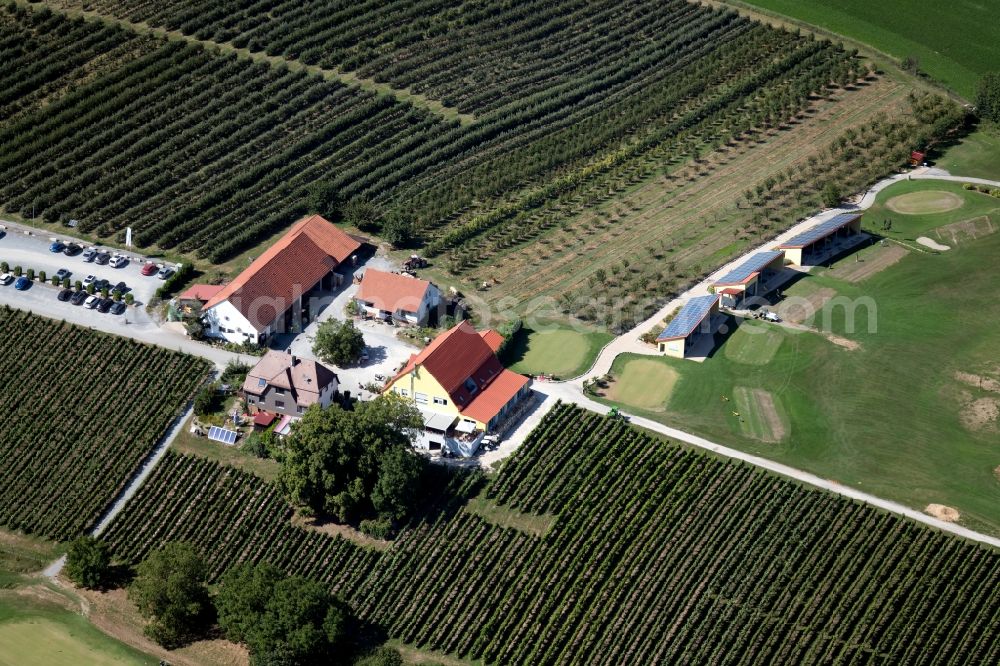 Talheim from above - Grounds of the Golf course at of public Golf Talheimer Hof GmbH & Co KG at Talheimer Hof in Talheim in the state Baden-Wurttemberg, Germany