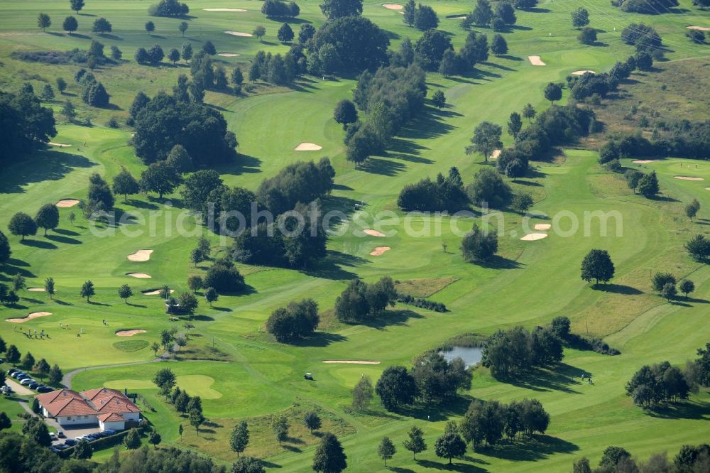 Rehburg-Loccum from the bird's eye view: Grounds of the Golf course of Golf-Club Rehburg Loccum e.V. in Rehburg-Loccum in the state Lower Saxony