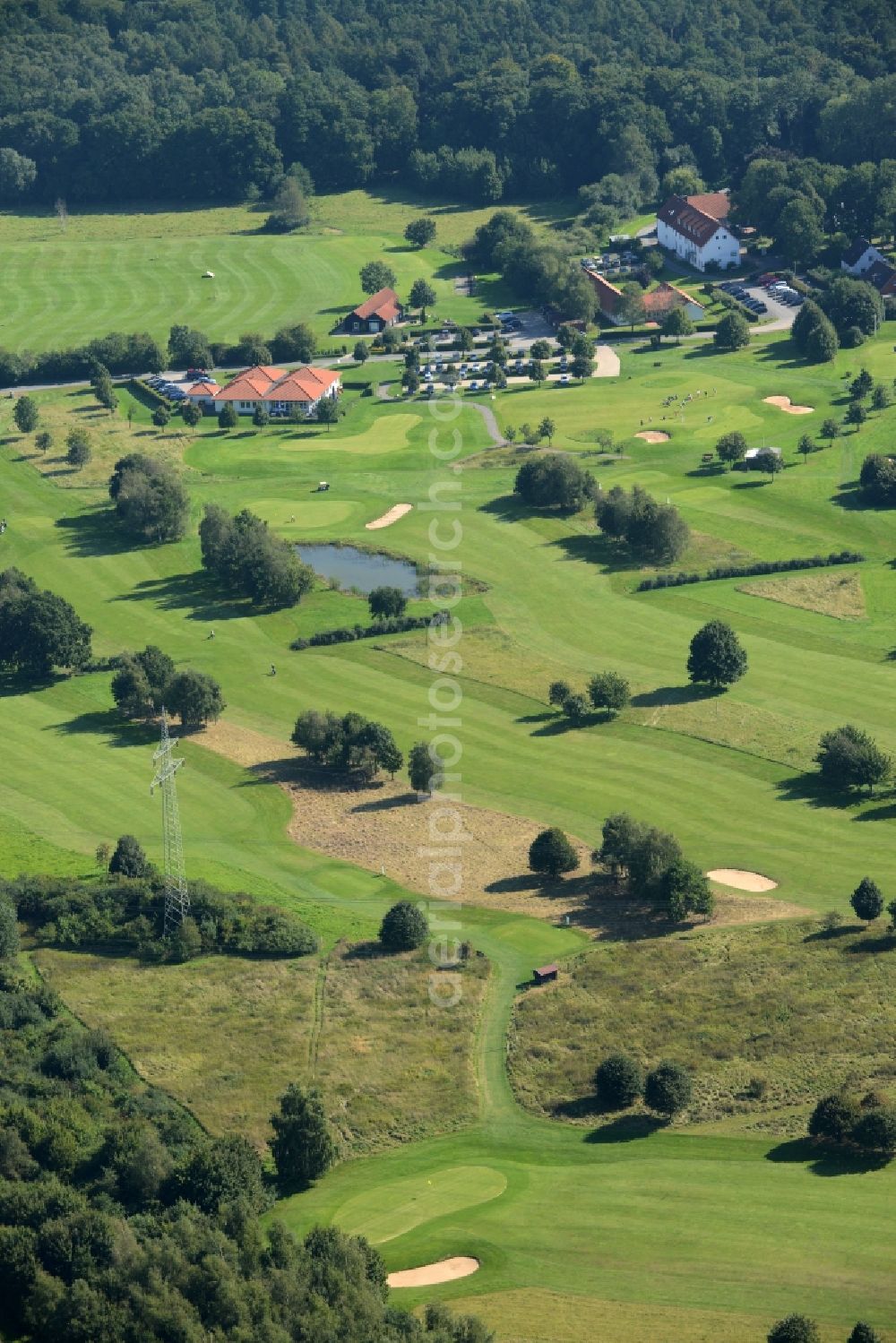 Aerial image Rehburg-Loccum - Grounds of the Golf course of Golf-Club Rehburg Loccum e.V. in Rehburg-Loccum in the state Lower Saxony