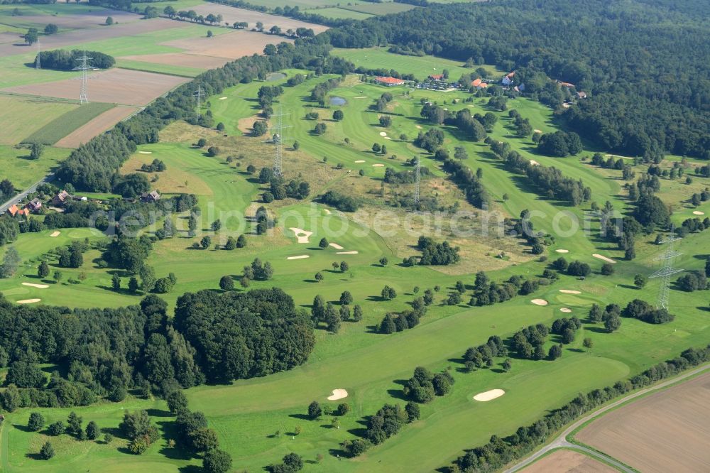 Aerial image Rehburg-Loccum - Grounds of the Golf course of Golf-Club Rehburg Loccum e.V. in Rehburg-Loccum in the state Lower Saxony