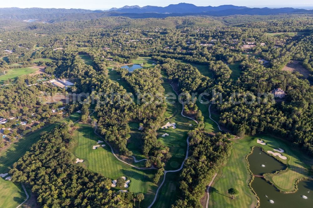 Tourrettes from above - Grounds of the Golf course at of Ressort Terre Blanche in Tourrettes in Provence-Alpes-Cote d'Azur, France