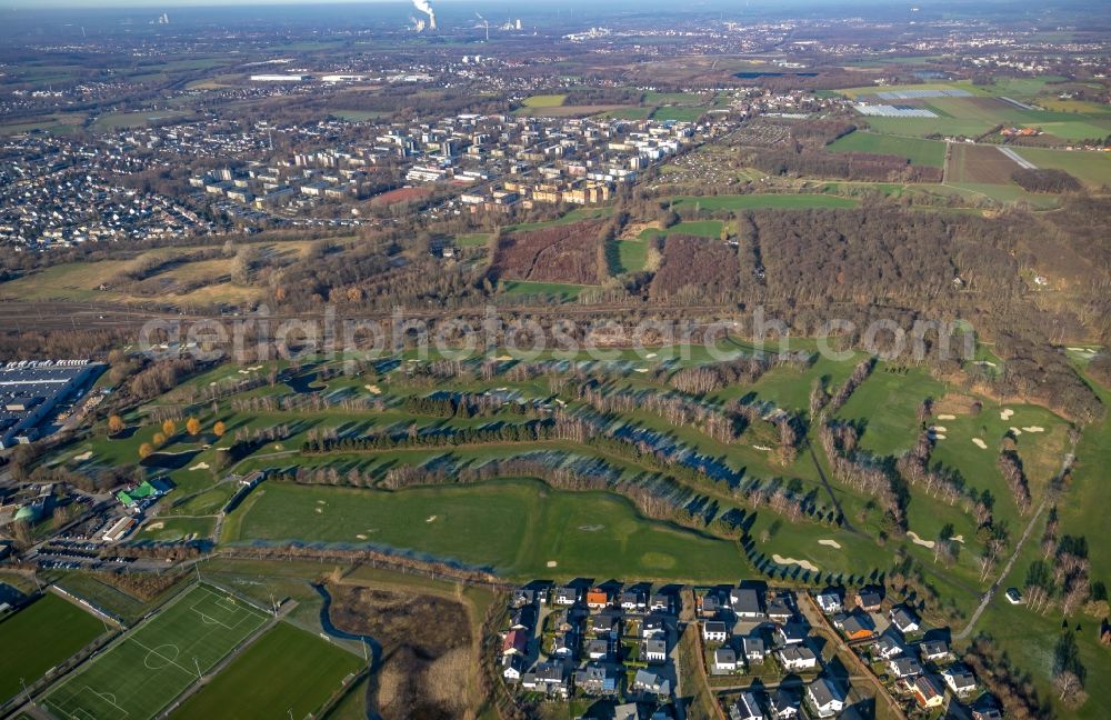 Aerial photograph Dortmund - Grounds of the Golf course at Royal Saint Barbara's Dortmund Golf Club e.V. in the district Brackeler Feld in Dortmund at Ruhrgebiet in the state North Rhine-Westphalia, Germany