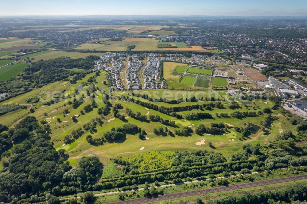 Dortmund from the bird's eye view: Grounds of the Golf course at Royal Saint Barbara's Dortmund Golf Club e.V. on Saint-Barbara-Allee in Dortmund in the state North Rhine-Westphalia, Germany