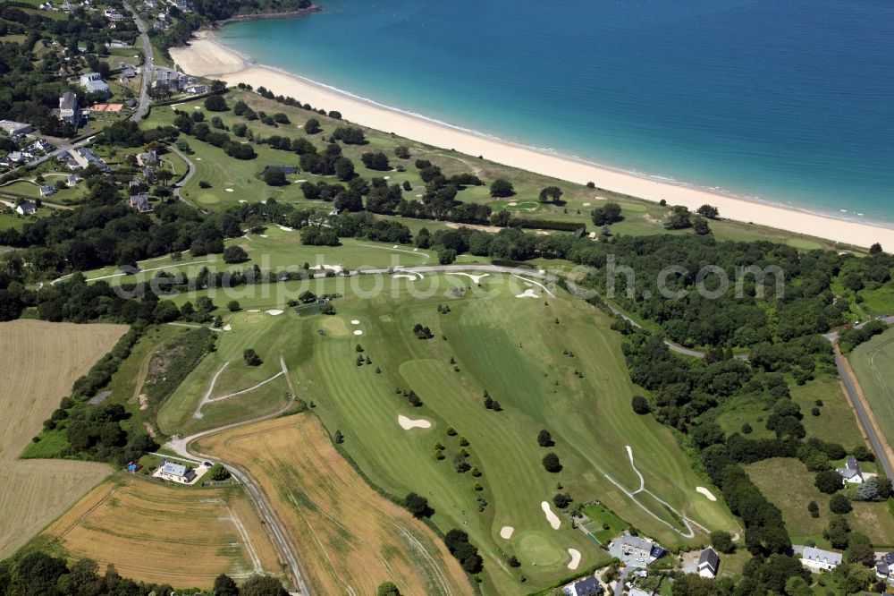 Saint-Cast-le-Guildo from above - Grounds of the Golf course at Saint Cast Pen Guen in Saint-Cast-le-Guildo in Brittany, France