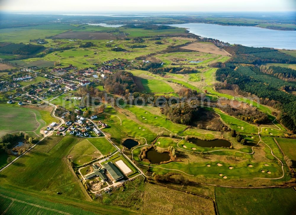 Göhren-Lebbin from the bird's eye view: Golf course of the Scandinavian Golf Club in Goehren-Lebbin in the state Mecklenburg-West Pomerania