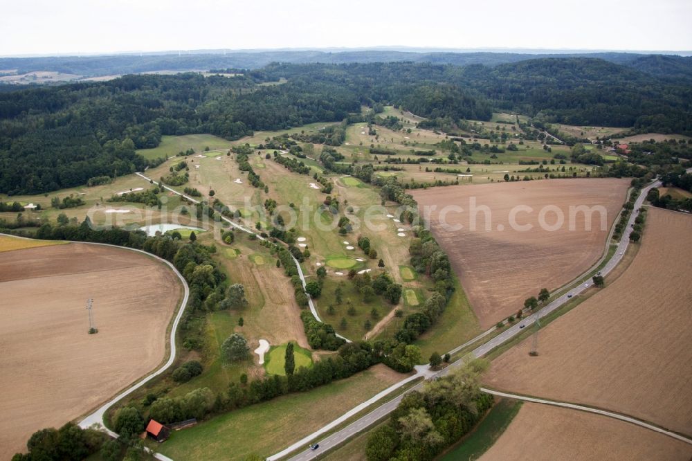 Aerial image Schwäbisch Hall - Grounds of the Golf course at Schaebisch Hall in the district Sulzdorf in Schwaebisch Hall in the state Baden-Wuerttemberg