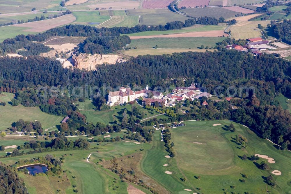 Orsingen-Nenzingen from the bird's eye view: Grounds of the Golf course at Schloss Langenstein - Der Country Club in the district Orsingen in Orsingen-Nenzingen in the state Baden-Wuerttemberg, Germany