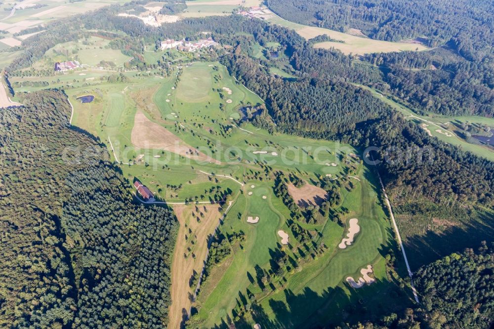 Aerial photograph Orsingen-Nenzingen - Grounds of the Golf course at Schloss Langenstein - Der Country Club in the district Orsingen in Orsingen-Nenzingen in the state Baden-Wuerttemberg, Germany