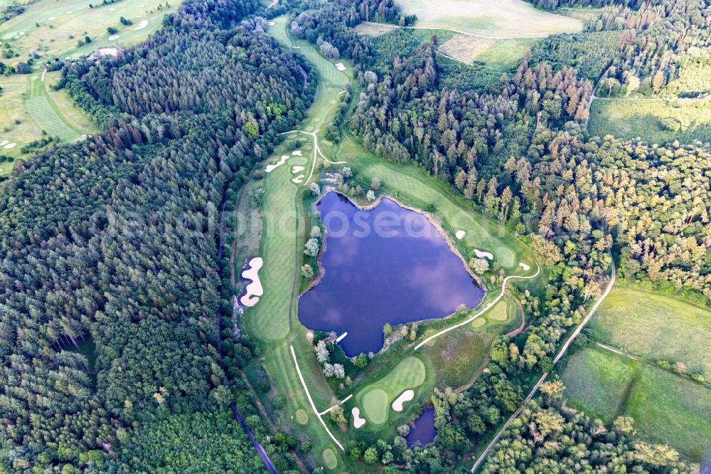 Aerial image Orsingen-Nenzingen - Grounds of the Golf course at Schloss Langenstein - Der Country Club on street Langenstein-Schloss in the district Orsingen in Orsingen-Nenzingen in the state Baden-Wuerttemberg, Germany