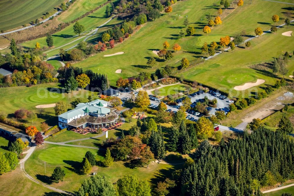 Aerial image Schmallenberg - Grounds of the Golf course at - Golfclub in Schmallenberg in the state North Rhine-Westphalia