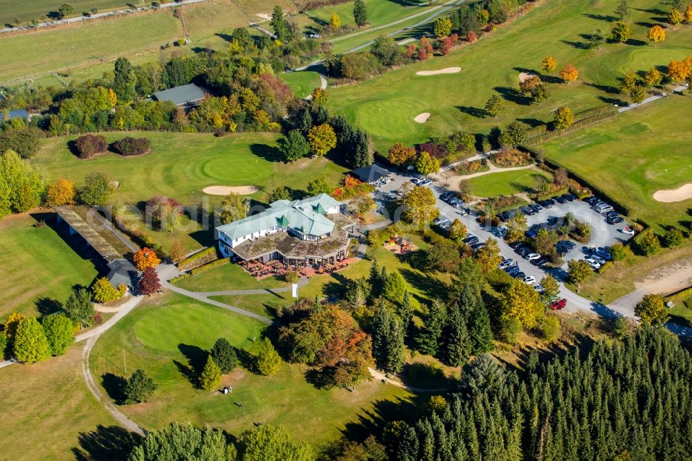 Schmallenberg from above - Grounds of the Golf course at - Golfclub in Schmallenberg in the state North Rhine-Westphalia