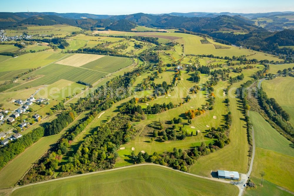 Aerial image Schmallenberg - Grounds of the Golf course at - Golfclub in Schmallenberg in the state North Rhine-Westphalia