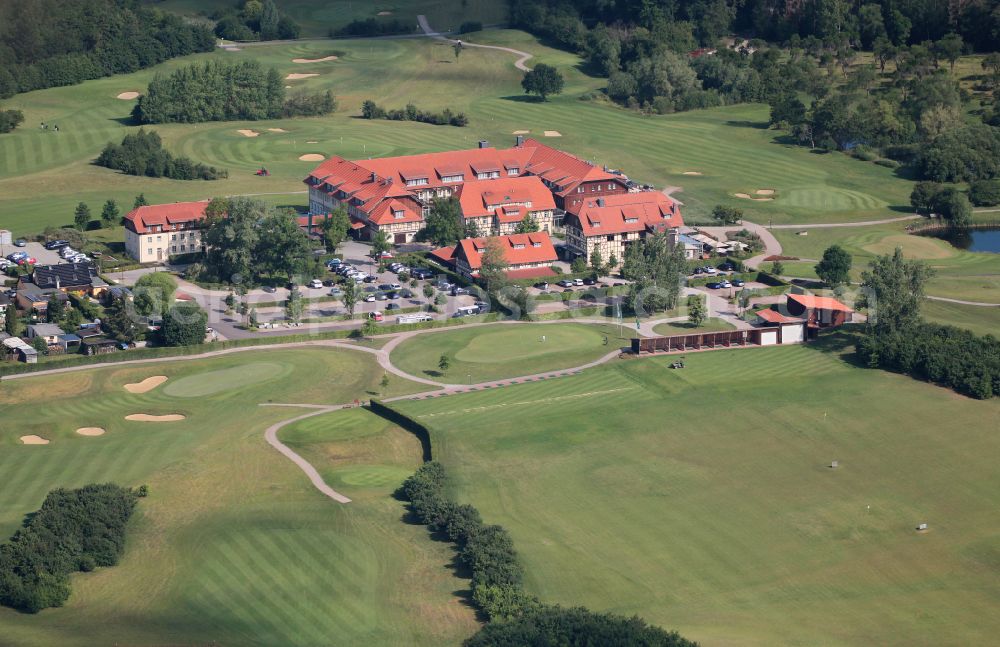 Blankenhain from above - Grounds of the Golf course at Spa & GolfResort Weimarer Land on street Am Adlungsgarten in Blankenhain in the state Thuringia, Germany