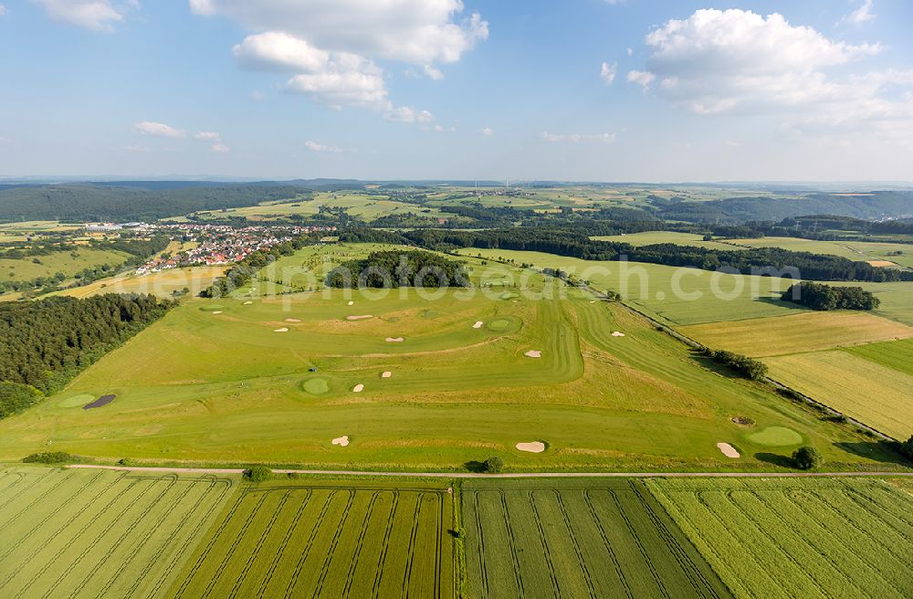Aerial photograph Westheim - Golf Course Home of TuS West Golf Club in West home in the district of Marsberg in North Rhine-Westphalia