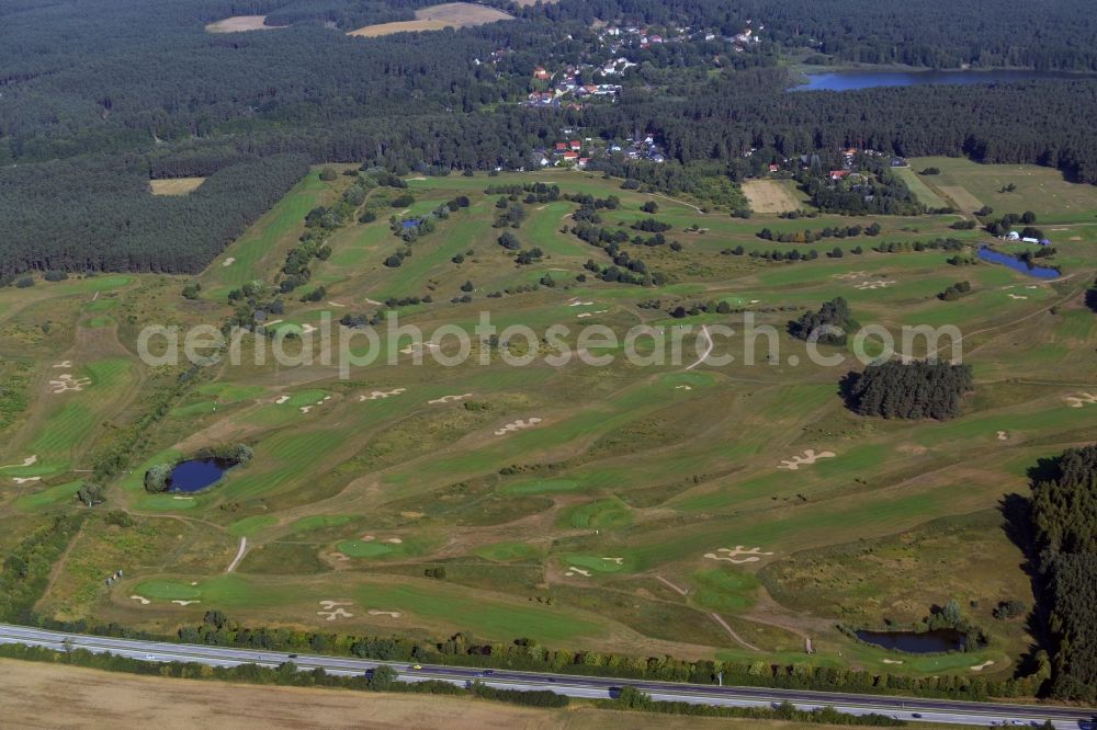 Wandlitz from above - Grounds of the golf course of the Golfclub Prenden in Wandlitz in the state Brandenburg