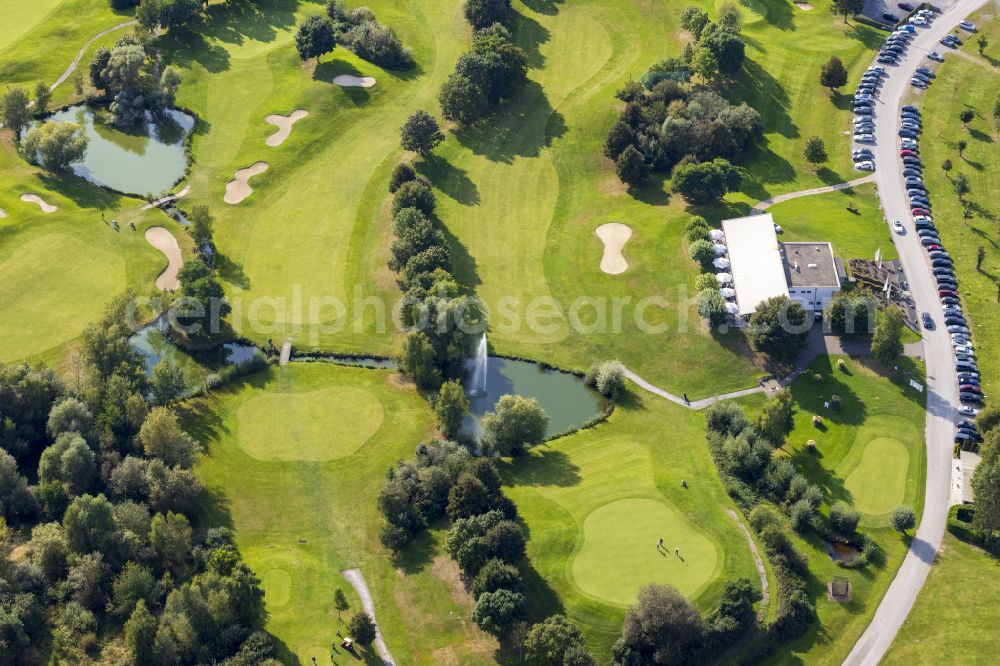 Wegberg from above - Grounds of the golf course Golfclub Wildenrath eV on the street Am Golfplatz in Wegberg in the federal state of North Rhine-Westphalia, Germany