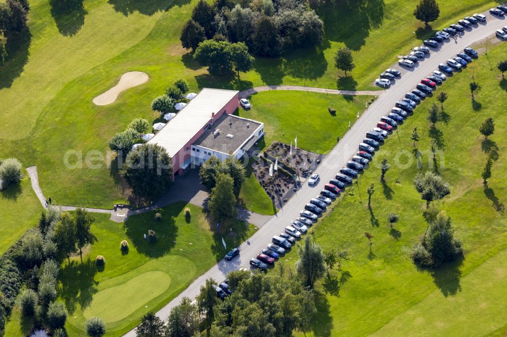 Wegberg from the bird's eye view: Grounds of the golf course Golfclub Wildenrath eV on the street Am Golfplatz in Wegberg in the federal state of North Rhine-Westphalia, Germany