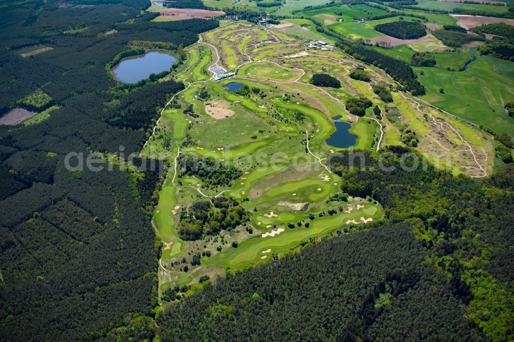 Aerial photograph Gneven - Grounds of the Golf course at of WINSTONgolf GmbH on Kranichweg in Gneven in the state Mecklenburg - Western Pomerania, Germany