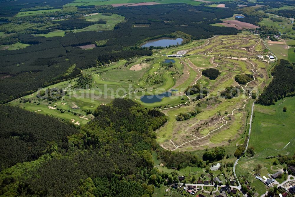 Gneven from above - Grounds of the Golf course at of WINSTONgolf GmbH on Kranichweg in Gneven in the state Mecklenburg - Western Pomerania, Germany