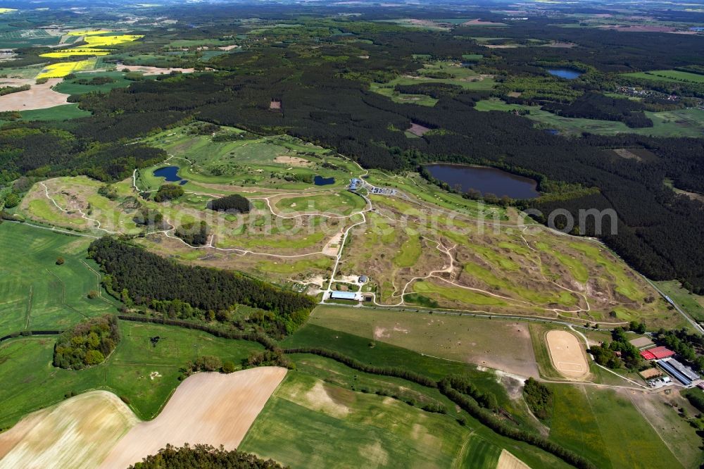 Gneven from the bird's eye view: Grounds of the Golf course at of WINSTONgolf GmbH on Kranichweg in Gneven in the state Mecklenburg - Western Pomerania, Germany