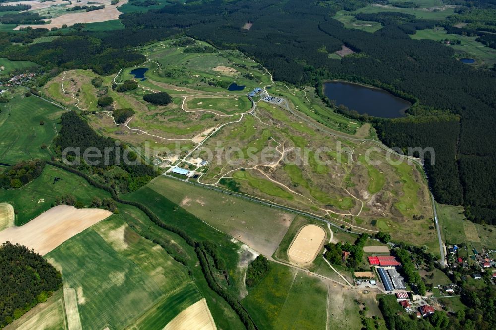 Aerial photograph Gneven - Grounds of the Golf course at of WINSTONgolf GmbH on Kranichweg in Gneven in the state Mecklenburg - Western Pomerania, Germany