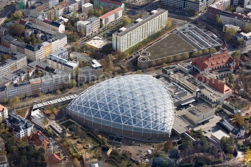 Leipzig from above - View of the Gondwanaland in Leipzig in the state of Saxony