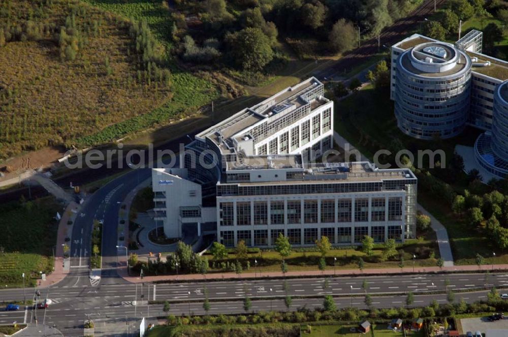 Frankfurt am Main from above - Blick auf die Filiale der Gothaer Versicherung in der Olof-Palme-Str. 37, 60439 Frankfurt - Telefon: (01801) 847775 - 444