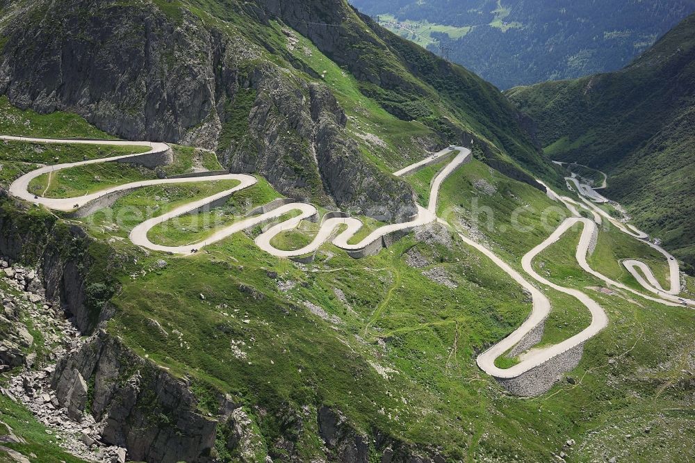 Aerial photograph Airolo - Gotthardpass in Airolo in Ticino, Switzerland