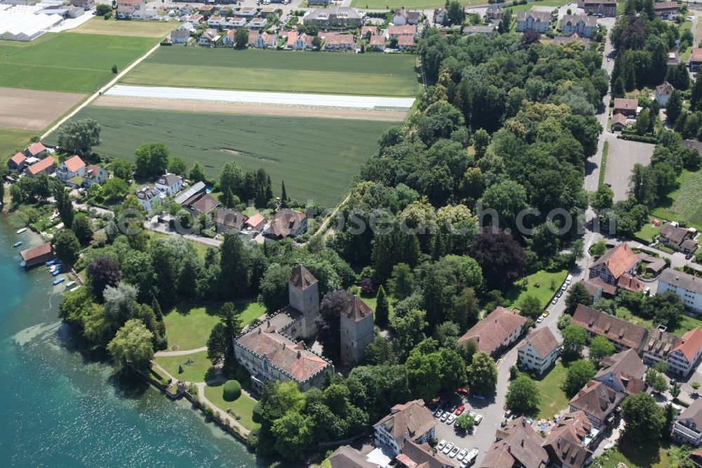 Tägerwilen from the bird's eye view: Shore area of Lake Constance in Taegerwilen in Switzerland