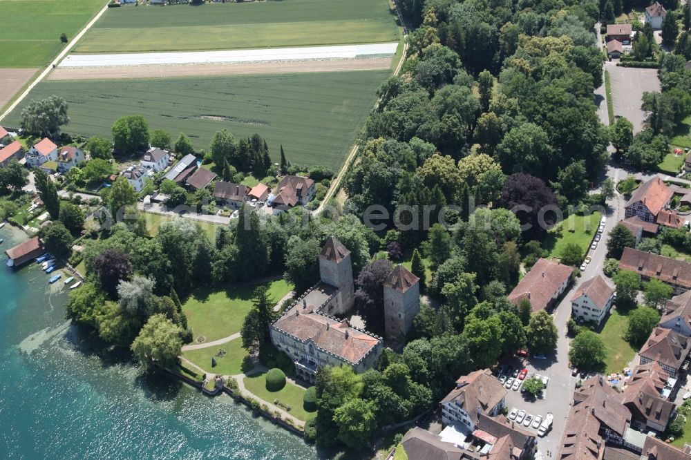 Aerial image Tägerwilen - Shore area of Lake Constance in Taegerwilen in Switzerland