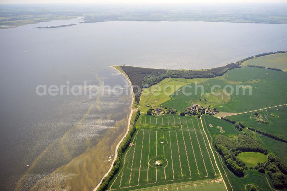 Aerial image Grabow auf Zudar - Der Ort Grabow auf der Halbinsel Zudar der Insel Rügen am Ufer des Greifswalder Boddens in Mecklenburg-Vorpommern. The village Grabow at the paninsula Zudar of the island Rugia.