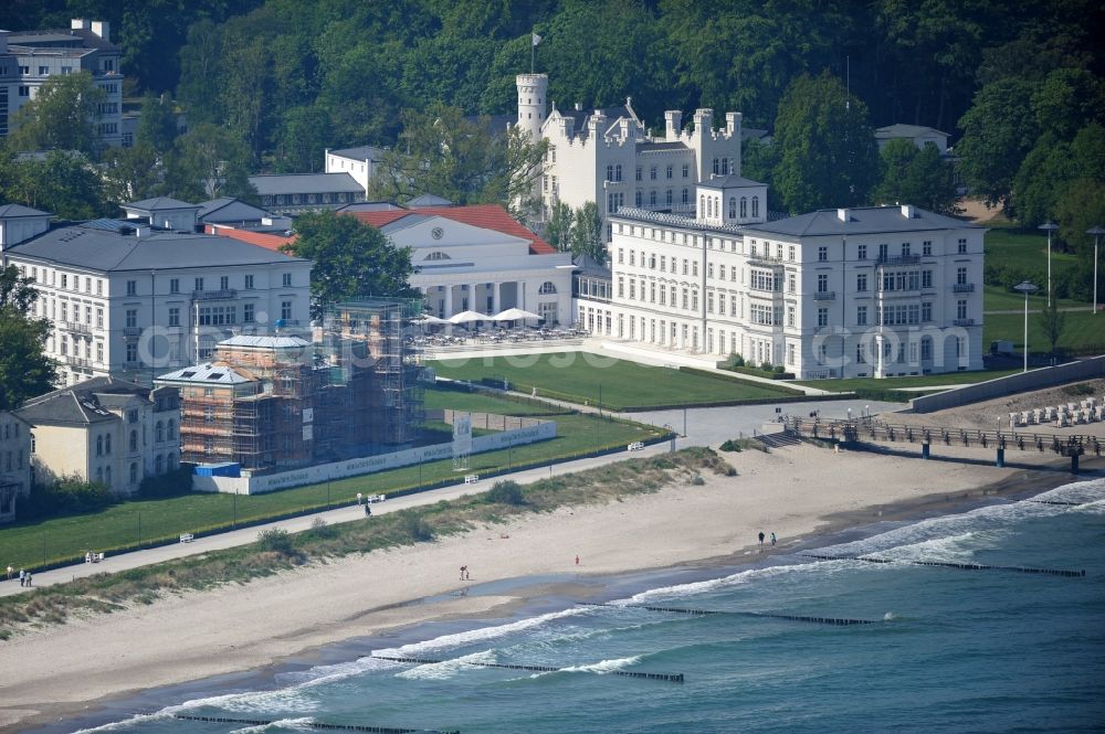 Aerial image Ostseebad Heiligendamm - Grand Hotel Heiligendamm with the Hohenzollern castle in Mecklenburg-Western Pomerania