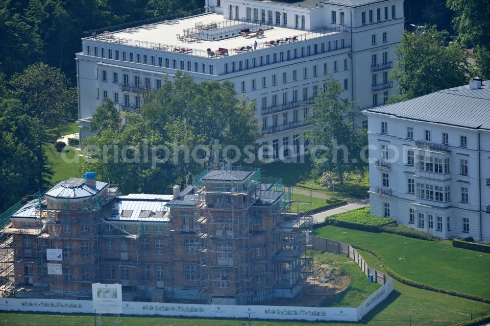 Aerial image Ostseebad Heiligendamm - Grand Hotel Heiligendamm with the Hohenzollern castle in Mecklenburg-Western Pomerania