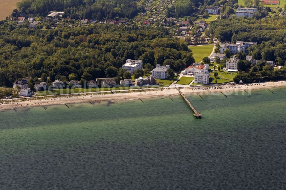 Aerial image Ostseebad Heiligendamm - Grand Hotel Heiligendamm with the Hohenzollern castle in Mecklenburg-Western Pomerania